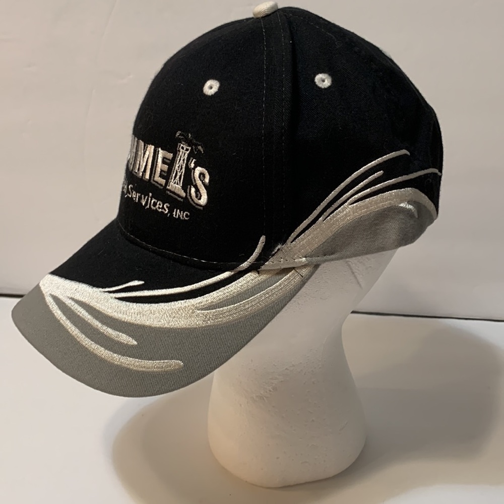 Rummels oil field service baseball hat cap black & silver, Otto, os, Velcro